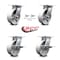 Service Caster 6 Inch Semi Steel Swivel Caster Swivel Locks 2 Brakes, 2PK SCC-35S620-SSR-BSL-2-SLB-2 - alternate 5